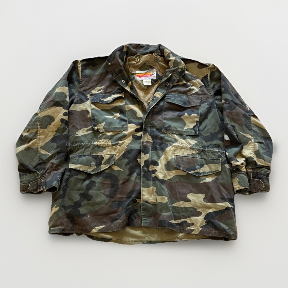 Vintage Winchester‎ Jacket Mens XL Woodland Camo Field M65 90s Hunting Outdoor